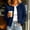 Navy, variant on Wovilon Women's Cable Knit Cardigan Sweater with Crew Neck and Button Front, Long Sleeve Soft Stretch Fabric, Solid Color Cozy Open Front Knitwear for Fall