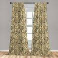 thumbnail image 5 of Ambesonne Earth Tones Curtains, Welsh Pears, Pair of 28"x95", Grey Yellow, 5 of 5