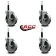 thumbnail image 2 of 5 Inch Semi Steel Swivel 3/4 Inch Expanding Stem Caster Set with Brake SCC, 2 of 2