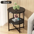 thumbnail image 4 of S-HOME Simple Design Black Side Table, 2-Tier Farmhouse Accent Table As Nightstand Or Plant Stand In Any Room, 4 of 6