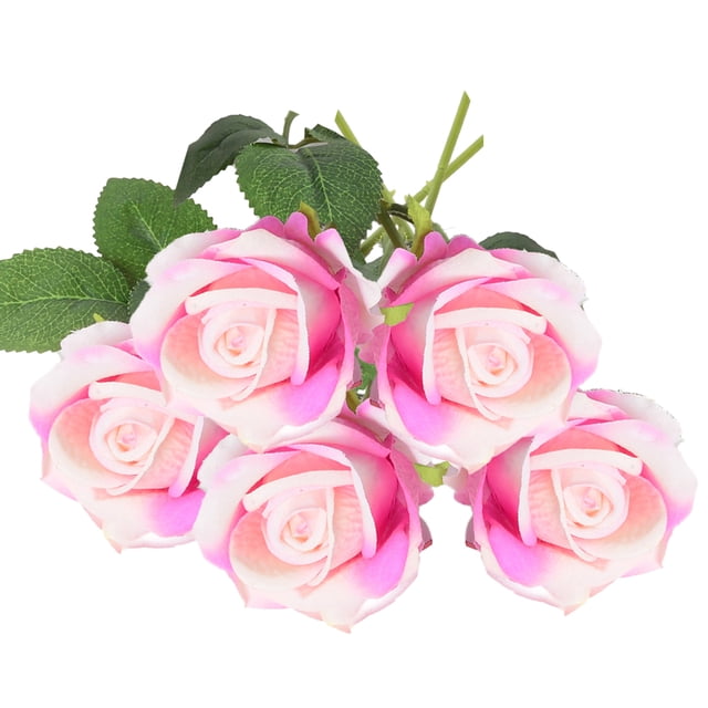 5 uds ramo de rosas realista falso Rosa boda fiesta familiar decoración evento regalo Zhivalor BST3059707-4