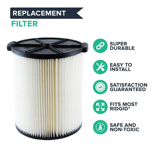 RIDGID Kit de filtration HEPA avec filtre d'aspirateur et sacs à poussière  cycloniques pou