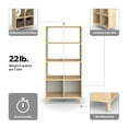 thumbnail image 3 of HON Basyx Commercial-Grade 66" High Modern Cube Bookcase, Real Wood Feet, Teak (BSXCUBETTT), 3 of 17