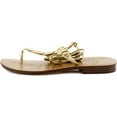 thumbnail image 2 of Sam Edelman Deirdre Goldmine Strappy Medallion Thong Flat Fashion Sandals, 2 of 6