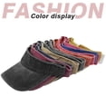 thumbnail image 7 of Minzimin Vintage Sport Sun Visor Hats for Women Men Adjustable Plain Washed Cotton Empty Top Baseball Cap 1Pack, 7 of 7