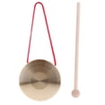 thumbnail image 4 of Hand Gong Platillos de Metal Bebé Música Temprana Juguete Inclinado con Mazos de CUTICAT Mini gong de mano, 4 of 8