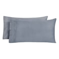 thumbnail image 4 of Mainstays 100% Cotton Dreamy Soft 2‑Pack 220 Thread Count Brushed and Washed Sateen Cotton King Pillowcases, Placid Blue, 4 of 8