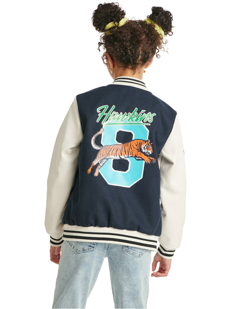 Justice Girls x Stranger Things Varsity Jacket - Hawkins High - XS