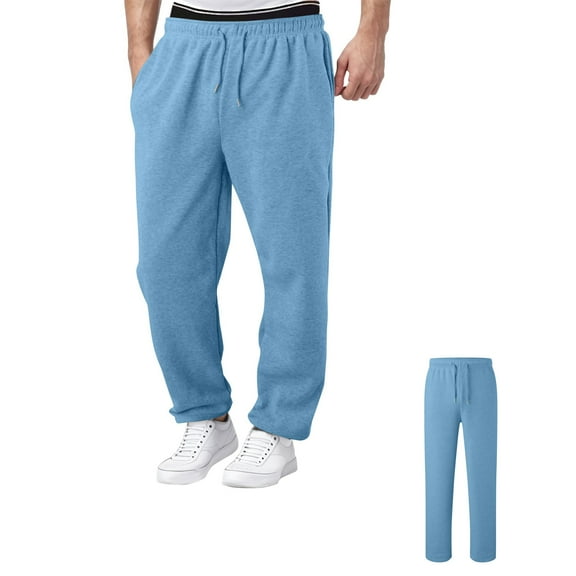 Teen Sweatpants Girls Athletic Joggers with Pockets Drawstring Basic Blue Sweatpants Boys Boy Pants Size 15-16 Years