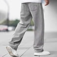 thumbnail image 4 of CPNG Teen Boys Solid Color Baggy Jeans Straight Leg Button Front Zipper Casual Loose Denim Trousers Streetwear(Grey,16-17 Years), 4 of 6