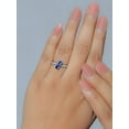 thumbnail image 2 of 1.20 Carat Unique Round Cut Natural Diamond Blue Sapphire Gemstone Wedding Ring for her Solid 18K White Gold Size 5.5 by Diamond Capitals, 2 of 6