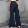 thumbnail image 4 of lmcalzta Womens Dress Pants High Waisted Wide Leg Regular Fitted Stretch Comfy Trousers with Pockets Business Work Casual Dressy Pants, 4 of 8