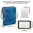 thumbnail image 3 of Trading Card Binder Album 400 Pockets 50 Removable 4-Pocket Pages Waterproof Blue Dreamy Fluffy Clouds, 3 of 6