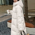 thumbnail image 4 of UTSJKR Women's Winter Puffer Jacket Warm Long Sleeve Hooded Down Coat Thick Padded Outerwear White XL, 4 of 8