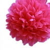 Dress My Cupcake 6" Fuchsia Tissue Paper Pom Poms, Bachelorette Decorations and Party Supplies, Set of 8