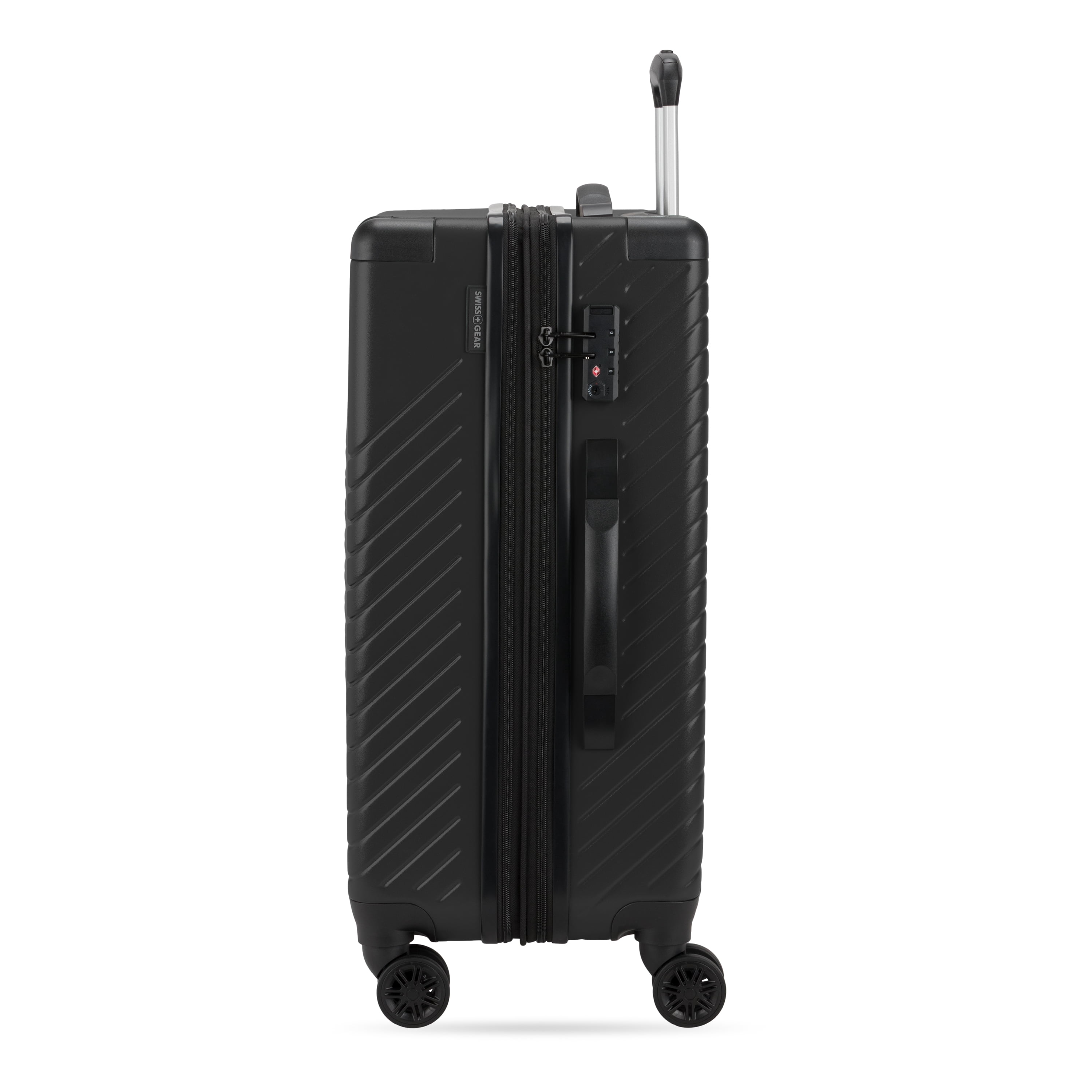 SWISSGEAR Edge Hardside Medium Checked Spinner, Black