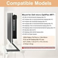 thumbnail image 5 of Mount for HP Desktop Mini PC Wall Mount Bracket for HP 260 Desktop Mini, HP ProDesk 400 405 600 Desktop Mini, HP EliteDesk 705 800 805 Desktop Mini PC VESA Mount Adapter Wall and Under Desk Mount, 5 of 7