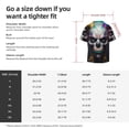 thumbnail image 5 of Kdxio Men's Hawaiian Shirt for Men Short Sleeve Shirt Modern Abstract Colorful Skull C Summer Casual Holiday Beach Button Down T-Shirts, 5 of 5