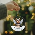 thumbnail image 2 of Yorkie Dog Angel Wings Ornament, Personalized Yorkshire Terrier Memorial Acrylic Ornament, in Loving Memory of Yorkie Ornaments Xmas Gifts for Dog Mom Dad, Custom Dog's Name & Year Memorial Ornaments, 2 of 6