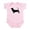 Petal Pink, variant on CafePress - Basset Hound Silhouette Baby Light Bodysuit - Baby Light Bodysuit, Size Newborn - 24 Months