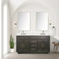 thumbnail image 5 of Abbey 60 in W Brown Oak Double Vanity, White Quartz Top and Faucet Set, 5 of 6