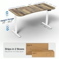 thumbnail image 6 of VIVO Electric 63” x 32” Standup Desk, Reclaimed Wood Table Top, White Frame, 6 of 8
