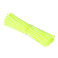 thumbnail image 2 of Juego de 36 protectores para radios de rueda modificados de 17 cm/6,7 pulgadas con rayas fluorescentes verdes y blancas., 2 of 9