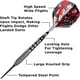 thumbnail image 3 of Juego de dardos Viper Blitz 95 con punta de acero de tungsteno, 24 g, con funda, 3 of 9