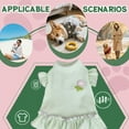 thumbnail image 3 of GASTROPOD Dog Dresses for Small Dogs Girl,Polyester Solid Everyday Dress Dog Dress,Warm Sunshine Feel with Flower Puppy Clothes,Green,Xl, 3 of 6