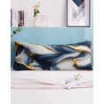 thumbnail image 2 of Navy Blue Marble Body Pillow Covers, Gold Modern Art Soft Bed Throw Pillowcases Breathable Cooling Long Lumbar Body Pillow Sham Cover for Bed Sofa 20''x54'', 2 of 7