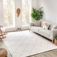 thumbnail image 5 of 4' X 6' Cream and Beige Abstract Distressed Area Rug, 5 of 10