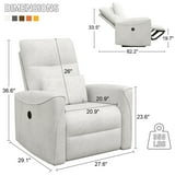 Biuhony Electric Power Recliner Chair, USB Charging Port, White, 300lbs ...