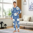 thumbnail image 6 of FORMRS Onesies Pajama for Adults Unisex Hoodie Winter Jumpsuit One Piece Sleepwear, Sizes S-2XL, White Polar Bear, 6 of 7