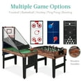 thumbnail image 6 of Best Choice Products 13-in-1 Combo Game Table Set w/ Ping Pong, Foosball, Basketball, Hockey, Archery - Walnut, 6 of 11