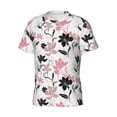 thumbnail image 5 of Vsdgher Lilies Flowers Print Men's Dry Fit Mesh Athletic Shirts Moisture Wicking Tennis T-Shirt Tops, 5 of 9
