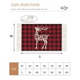 thumbnail image 7 of Red Black Plaid Christmas Area Rug 3x5ft Woven Runner Rug,Abstract Xmas Deer Winter Washable Living Room Hallway Bedroom Kitchen Carpet with Tassels,Indoor Outdoor Throw Door Mat for Entryway, 7 of 7