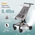 thumbnail image 3 of Lightweight Baby Stroller, Compact Travel Stroller for Airplane, One-Click Fold, Infant Toddler Stroller w/Adjustable Canopy, Storage Basket for Kids, 3 of 8