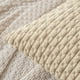 thumbnail image 2 of Nvzi Juego de 2 fundas de almohada decorativas de pana suave, estilo bohemio, a rayas, para decoración del hogar, estilo rústico, 18 x 18 pulgadas, color beige, 2 of 5