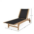 thumbnail image 2 of Elie Teak Outdoor Reclining Sunlounger in Black with Wheels, 2 of 2