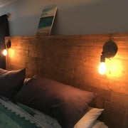 TRA-Adjustable Retro Wall Sconce Light with Pull Chain Switch Vintage Black Wall Lights Fixture with On Off Switch E26 Indoor Wall Lamps for Home Bedroom Kitchen Wall Mount ighting, NO Bulb