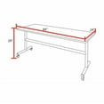 thumbnail image 4 of Regency Kobe 84 x 24 in. T-Base Training Seminar Table- Noble Oak, 2 Zeng Stack Chairs- Blue, 4 of 10