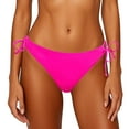 thumbnail image 2 of Conairie Women Bikini Bottoms Tummy Control High Cut Bathing Suit Lightweight Ruched Scrunch Swimsuit Bottom Hot Pink L, 2 of 4