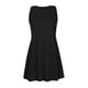 thumbnail image 5 of moda mujer casual bolsillos sólidos sin mangas por encima de la rodilla vestido negro / xl, 5 of 7