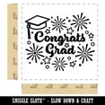 thumbnail image 2 of Congrats Grad Graduate Graduation Cap Fireworks Stars Square Rubber Stamp Stamping Scrapbooking Crafting - Small 1.25in, 2 of 7