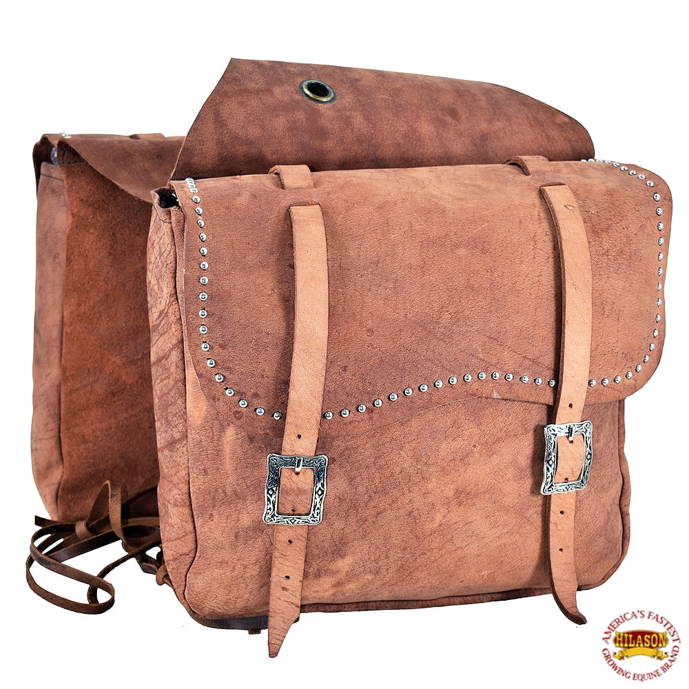 Western Horse Leather Saddle Bag Heavyduty Traditional Trail Ride