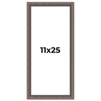 11x25 Frame Silver Real Wood Picture Frame Width 1.25 Inches | Interior Frame Depth 0.5 Inches |