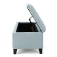 thumbnail image 6 of GDF Studio Charleston Contemporary Button Tufted Storage Ottoman Bench, Light Sky Fabric, 6 of 11