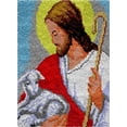 thumbnail image 1 of Kit de Crochet pour Tapis / Shepherd Jesus (2 Tailles Disponibles), 1 of 2