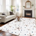 thumbnail image 2 of 5'x8' Area Rugs, Starfish Coastal Indoor Outdoor Area Rug for Living Room Bedroom, Summer Nautical Ocean Sea Modern Art Washable Bathroom Rugs Kitchen Floor Carpet Mats Home Decor Aesthetic, 2 of 8
