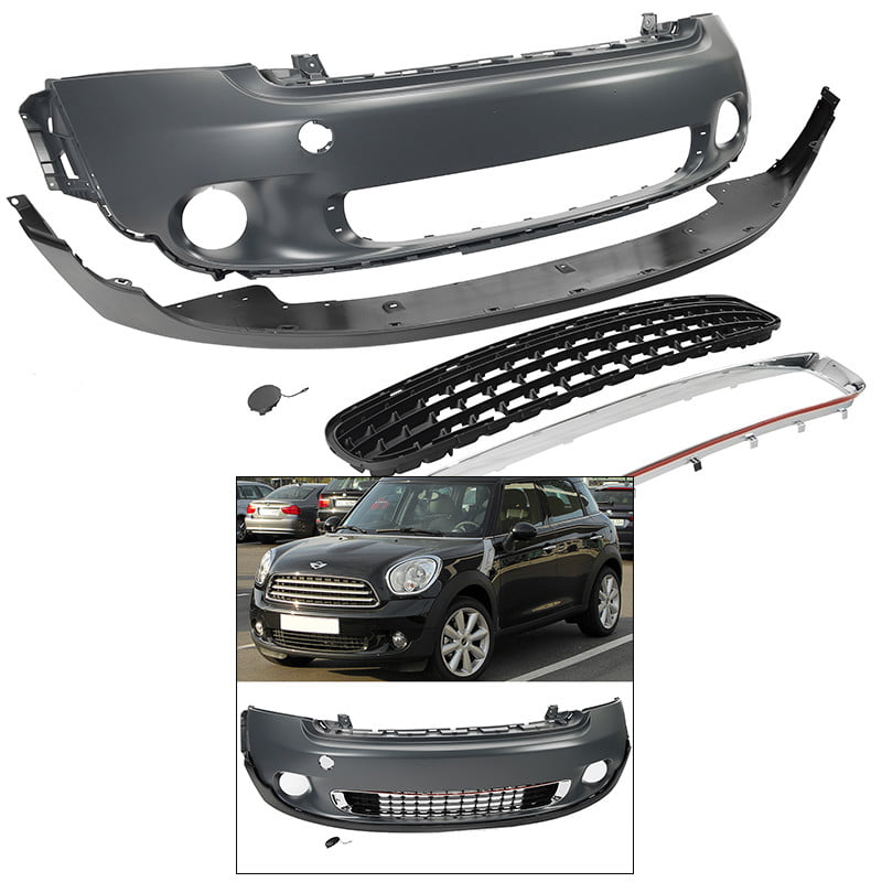 2PCS Red Front Bumper Grille Air Inlet Cover Fit For MINI Cooper R60 Countryman